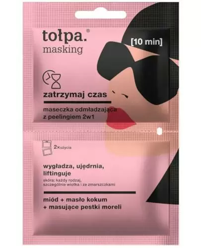 Tołpa Masking Zatrzymaj czas  maseczka odmładzająca z peelingiem 2w1 2 x 5 ml zdjęcie
