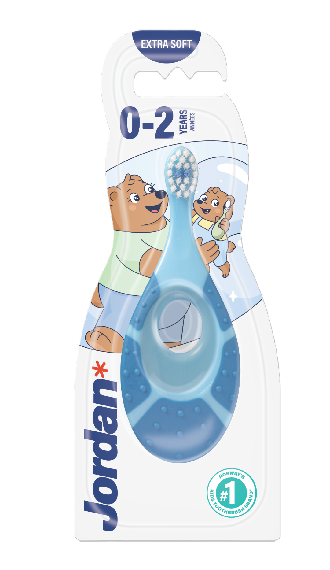 Jordan Step By Step Szczoteczka dla dzieci 0-2 lata Extra Soft, 1 sztuka