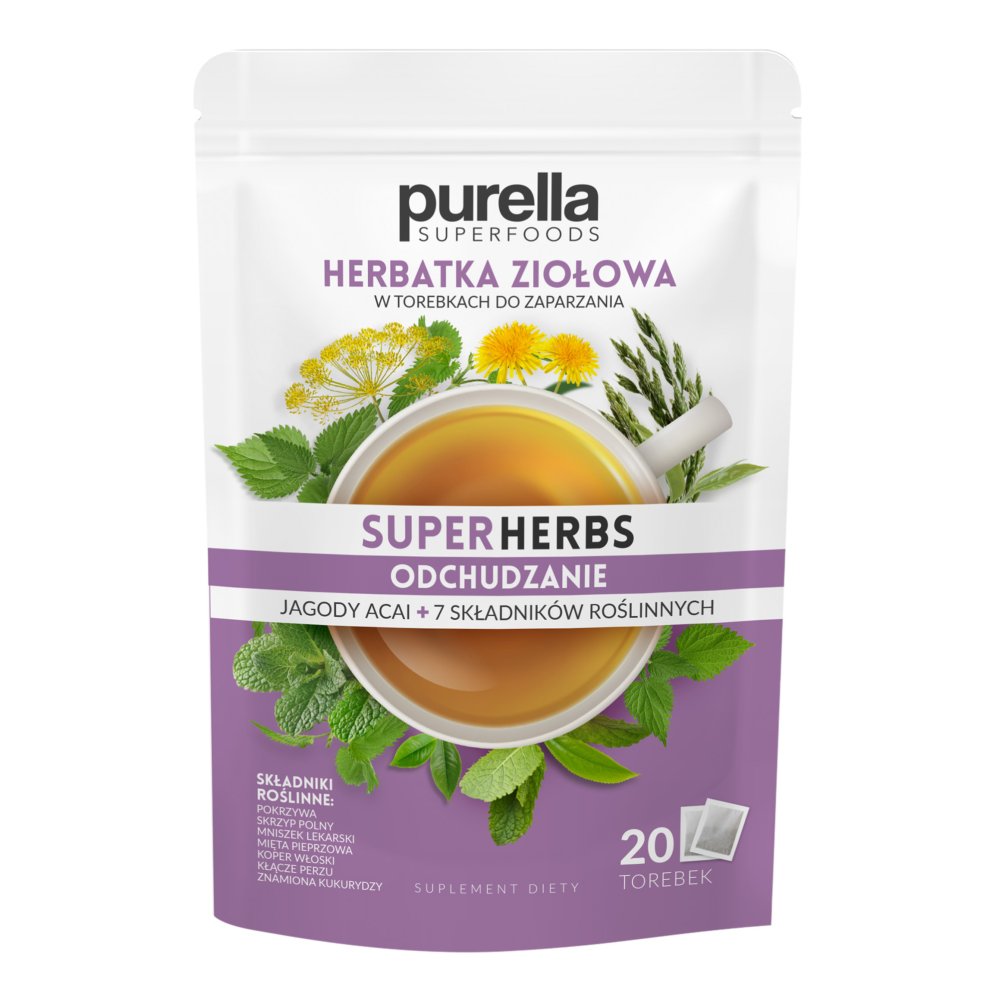 Purella Superfoods Mieszanka ziół Odchudzanie, 35 g
