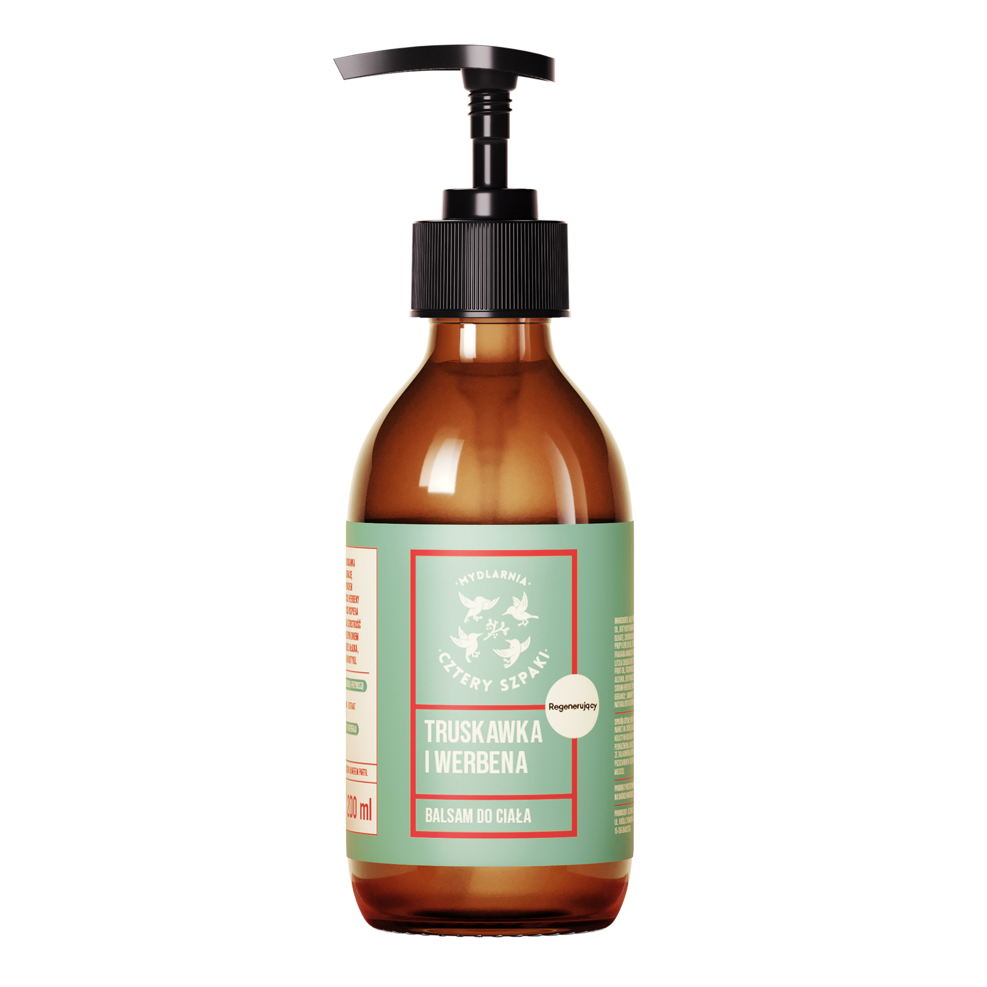 Mydlarnia Cztery Szpaki, Truskawka i Werbena - regenerujący balsam do ciała, 300 ml zdjęcie