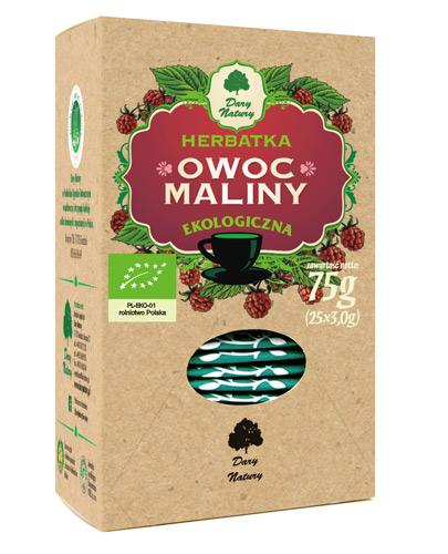 Dary Natury Ekologiczna herbatka Owoc maliny - 25 sasz. Na przeziębienie - cena, opinie, stosowanie  zdjęcie