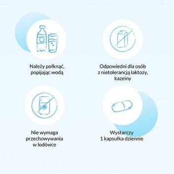 Multilac 60+, kapsułki, synbiotyk (probiotyk + prebiotyk), 20 sztuk