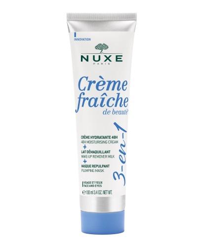 Nuxe Creme Fraiche de Beaute krem nawilżający mleczko do demakijażu maska nawilżająca 3w1 100 ml zdjęcie
