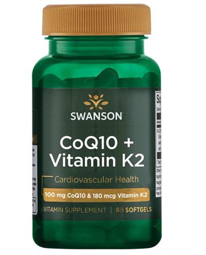 SWANSON CoQ10 100mg + Witamina K2 180 mcg - 60 kaps. zdjęcie