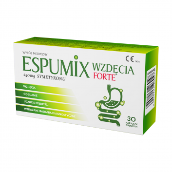 ESPUMIX Wzdęcia Forte 240 mg symetykonu, 30 kapsułek