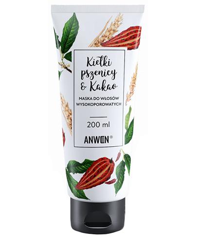 Anwen Kiełki pszenicy & Kakao Maska do włosów wysokoporowatych - 200 ml - cena, opinie, stosowanie zdjęcie