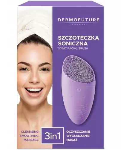 DermoFuture szczoteczka soniczna do oczyszczania twarzy kolor fioletowy 1 sztuka zdjęcie