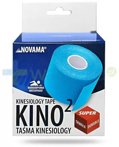 Novama Kino2 taśma do kinesiotapingu 5cm x 5m kolor niebieski 1 sztuka zdjęcie
