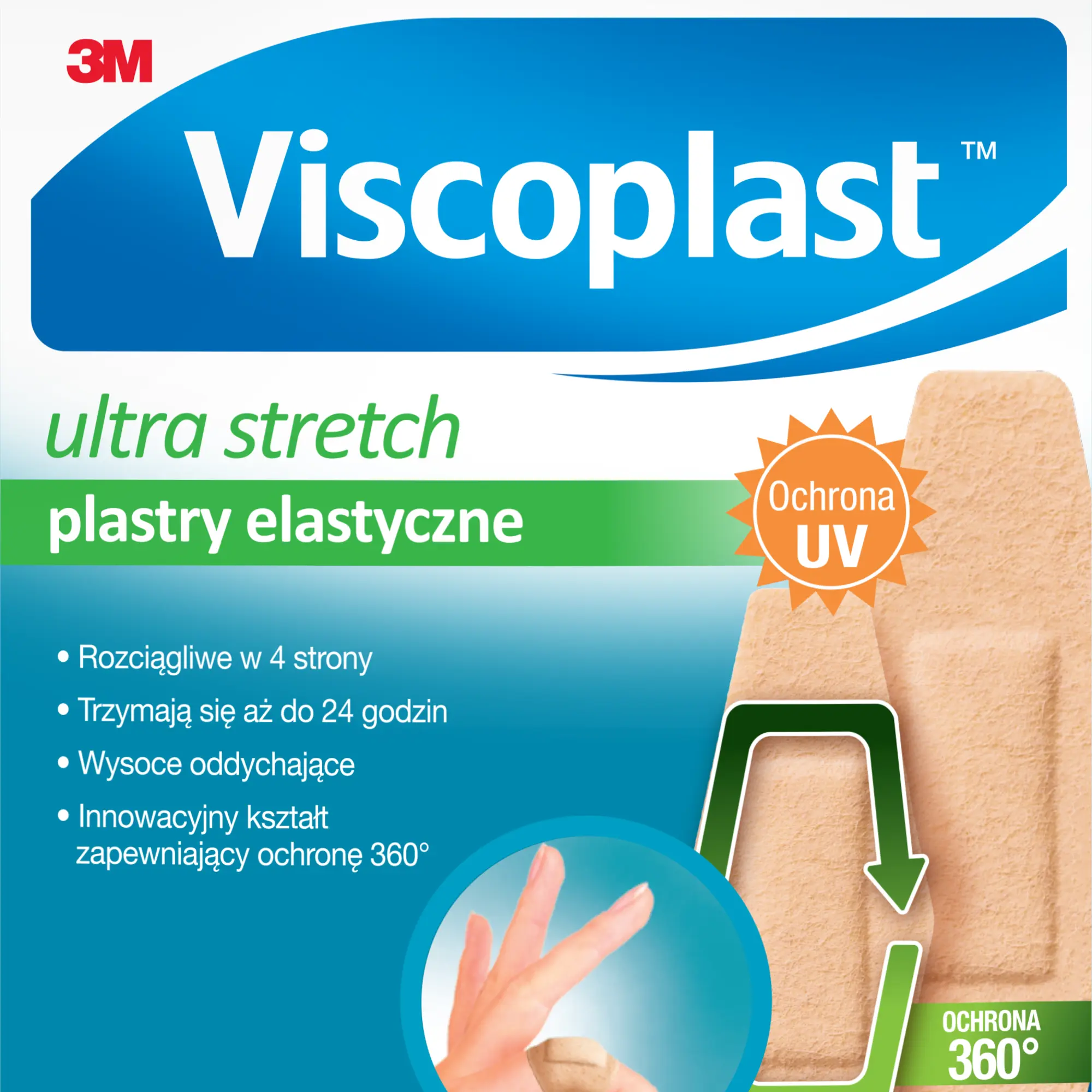 Viscoplast Ultra Stretch zestaw plastrów 2 rozmiary 8 sztuk zdjęcie