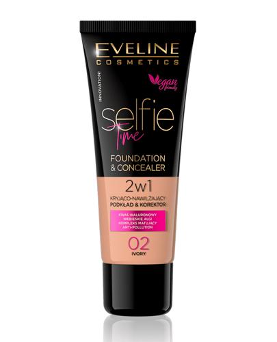 EVELINE COSMETICS SELFIE TIME Podkład do twarzy 02 IVORY- 30 ml Do codziennego makijażu - cena, opinie, stosowanie zdjęcie