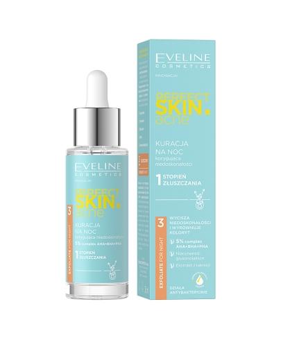Eveline Perfect Skin.acne Kuracja na noc korygująca niedoskonałości – 1 stopień złuszczania, 30 ml zdjęcie