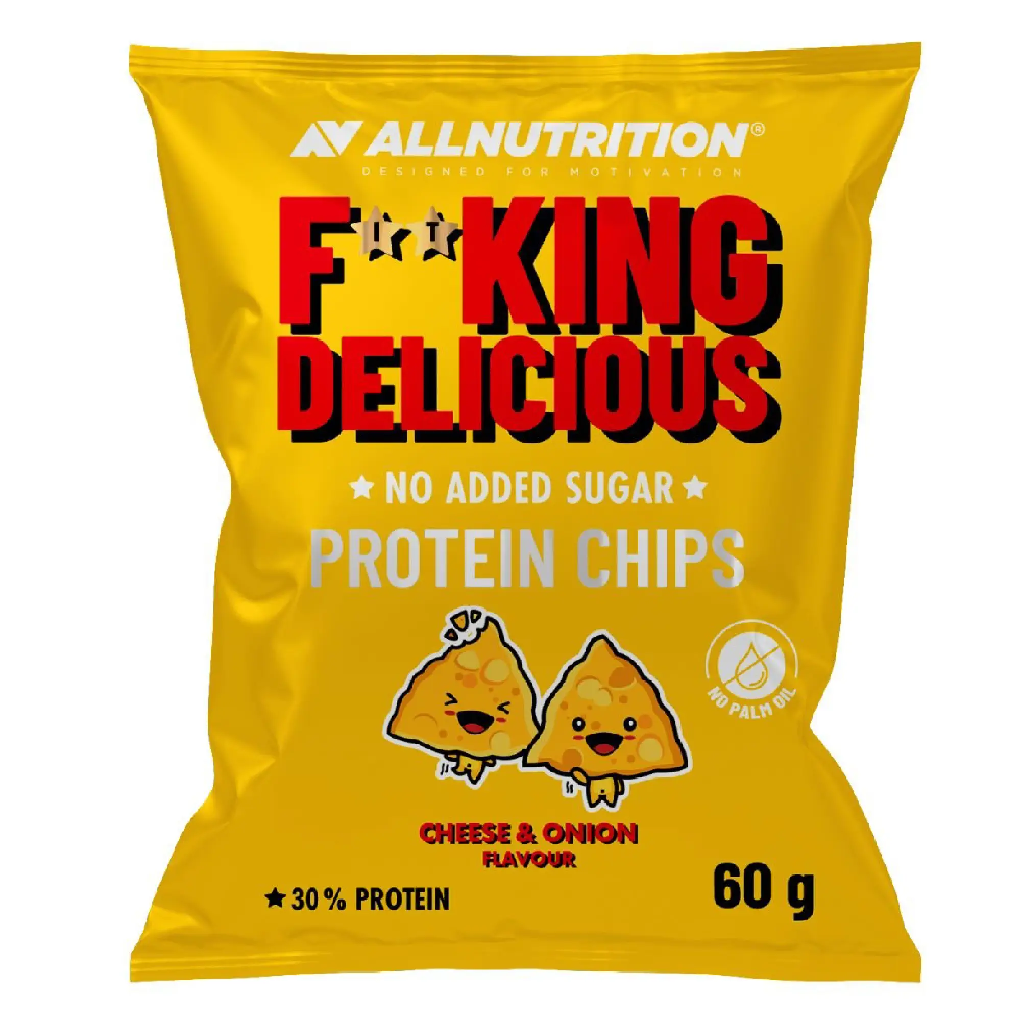 Allnutrition Fitking Delicious Protein Chips Cheese & Onion, 60 g