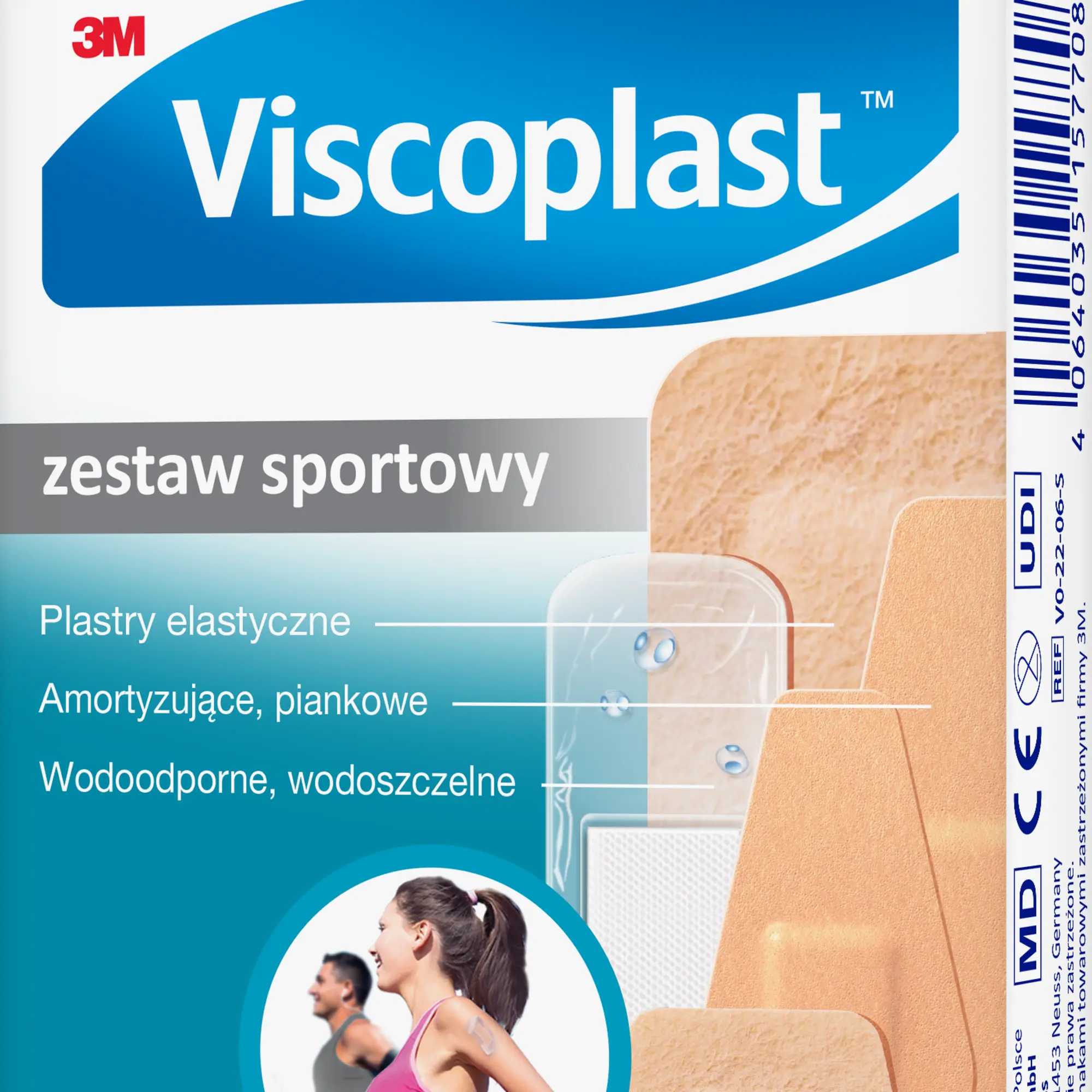 Viscoplast Zestaw Sportowy plastry z opatrunkiem 22 sztuki