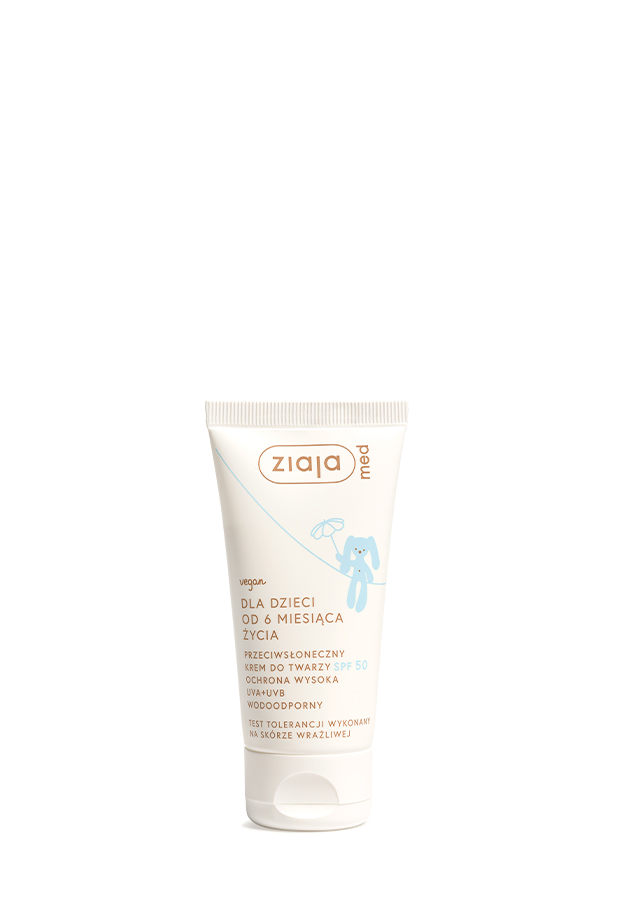 Ziaja Med przeciwsłoneczny krem do twarzy SPF 50 ochrona wysoka UVA+UVB wodoodporny 50ml  zdjęcie