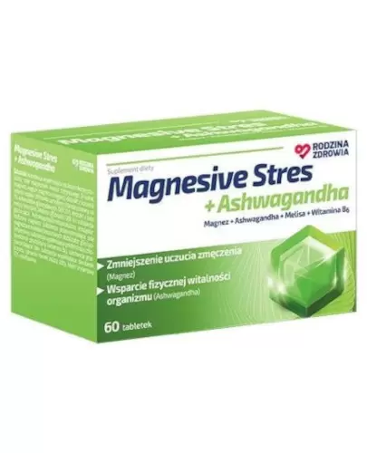 Rodzina Zdrowia Magnesive Stres + Ashwagandha 60 tabletek zdjęcie