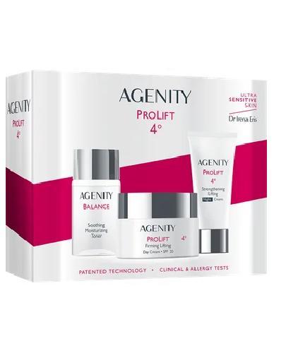 Agenity Zestaw Prolift 4° Ujędrniający krem liftingujący na dzień SPF 20, 50 ml + Wzmacniający krem liftingujący na noc, 50 ml +  Łagodzący tonik nawilżający, 25 ml zdjęcie