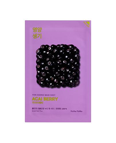 HOLIKA HOLIKA Pure Essence Mask Sheet ACAI BERRY maseczka na bawełnianej płachcie - 1 szt. - lifting - cena, właściwości, opinie zdjęcie