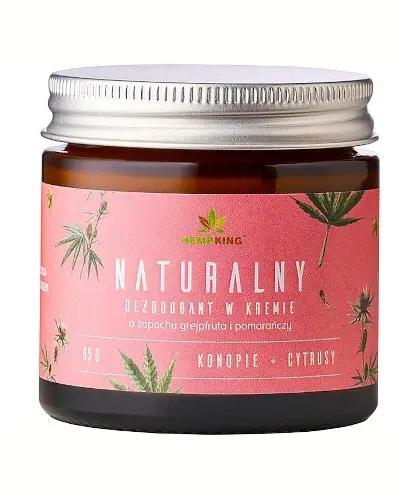 HempKing naturalny dezodorant w kremie o zapachu grejpfruta i pomarańczy konopie + cytrusy 65 g zdjęcie