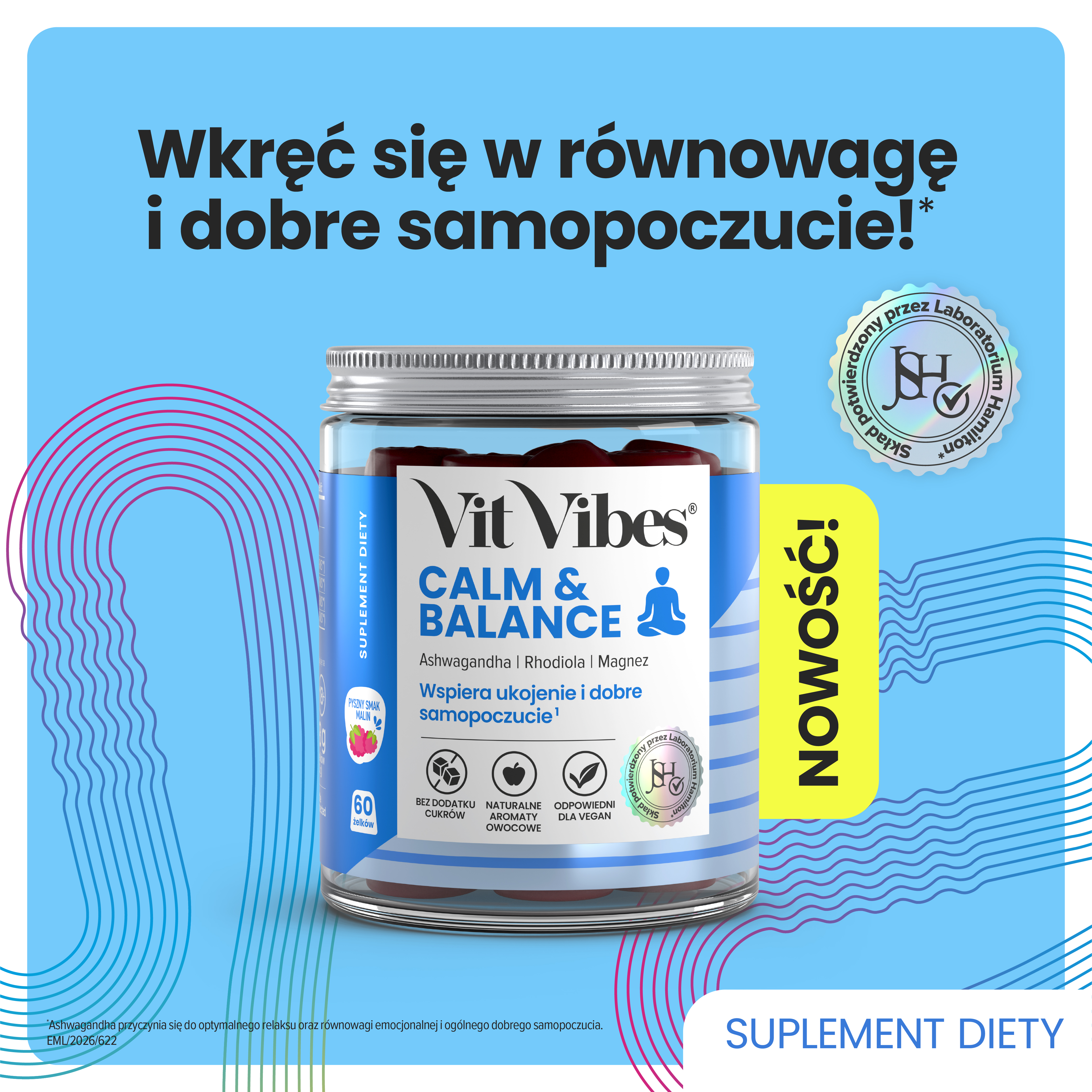Vit Vibes Calm&Balance, żelki, 60 sztuk
