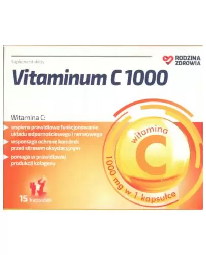 Rodzina Zdrowia Vitaminum C 1000 15 kapsułek zdjęcie