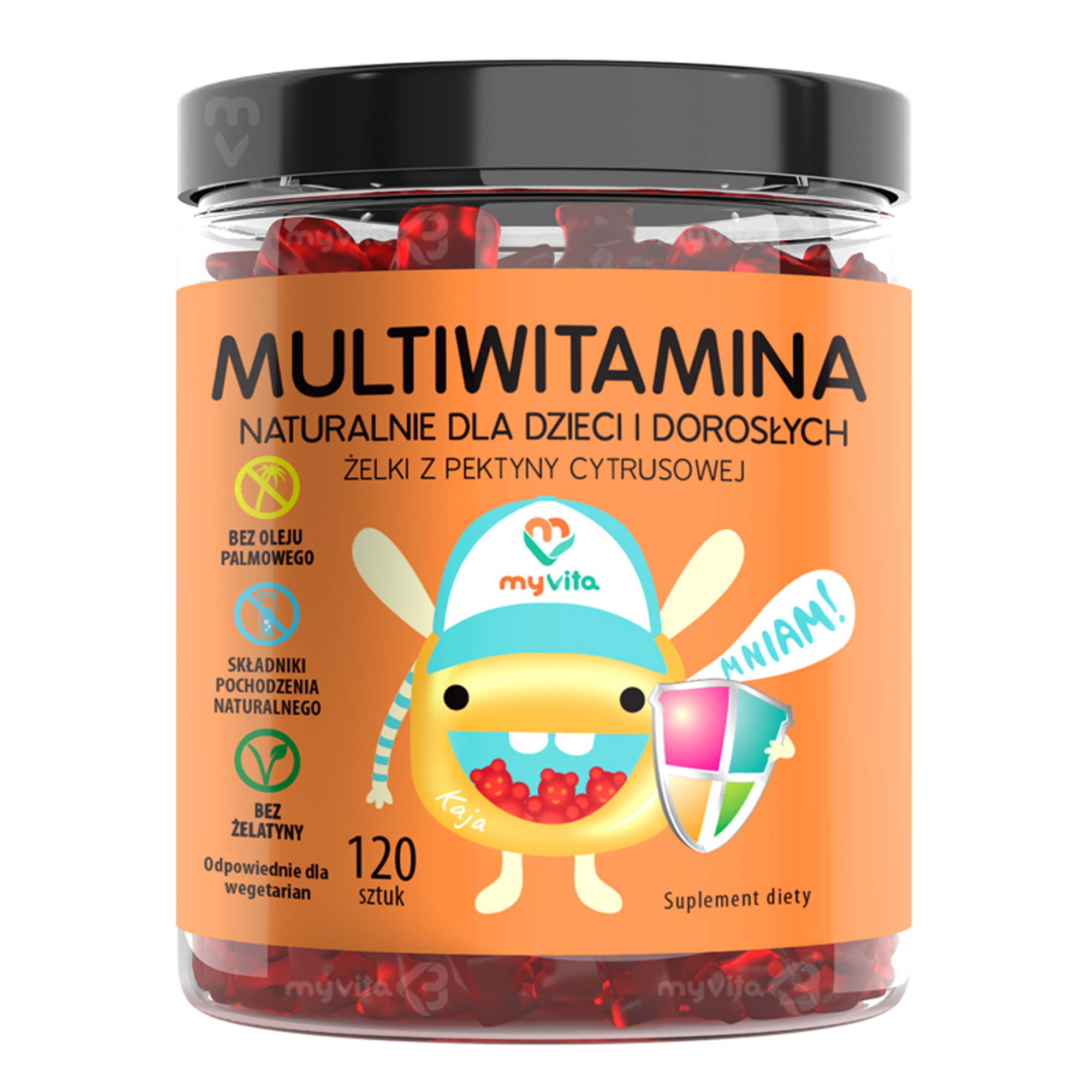 MyVita Multiwitamina, żelki naturalne dla dzieci i dorosłych, 120 sztuk zdjęcie
