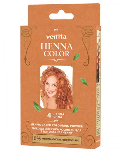 Venita Henna Color, ziołowa odżywka koloryzująca z naturalnej henny, 4 Chna, 25 g zdjęcie