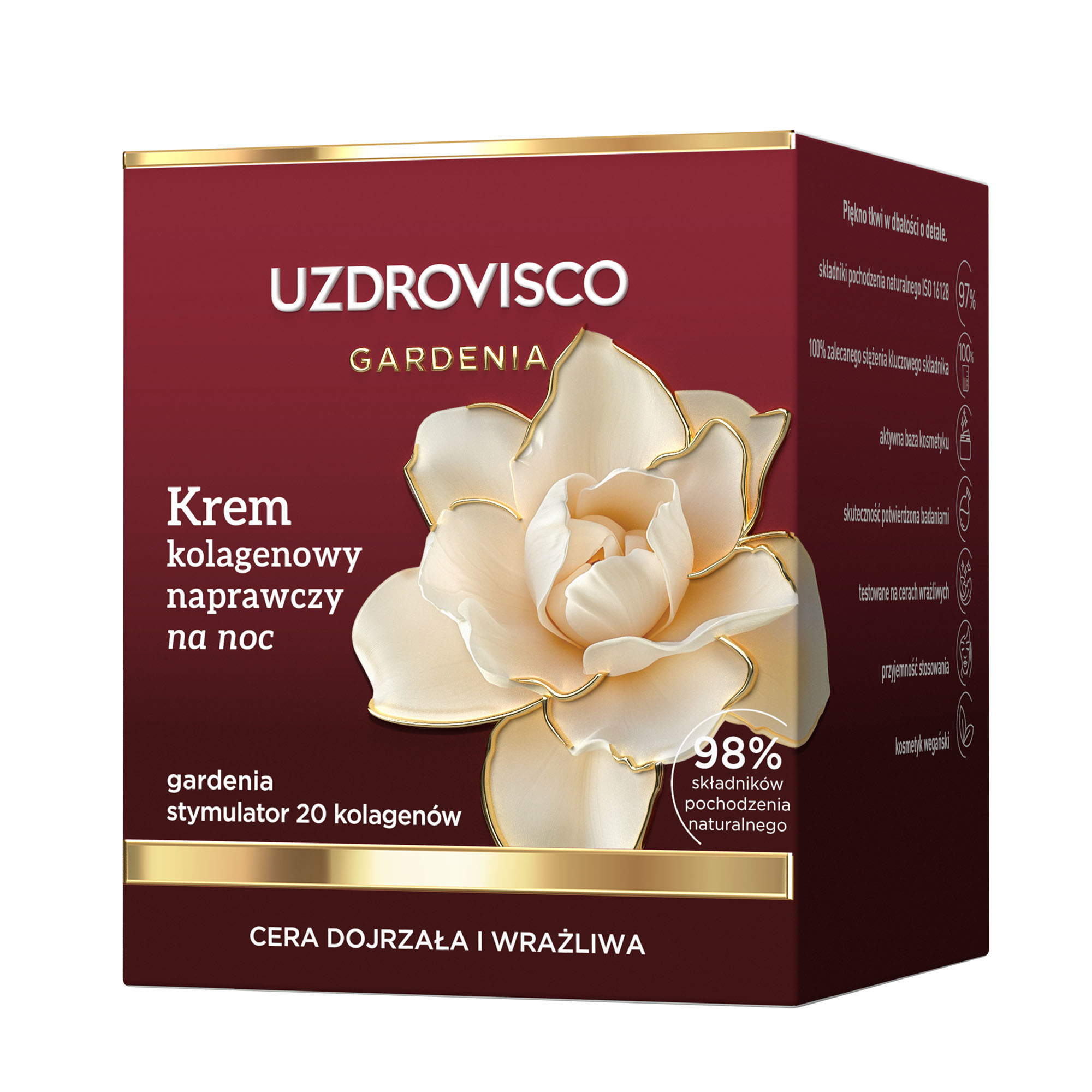 Uzdrovisco Gardenia Krem kolagenowy naprawczy na noc, 50 ml zdjęcie