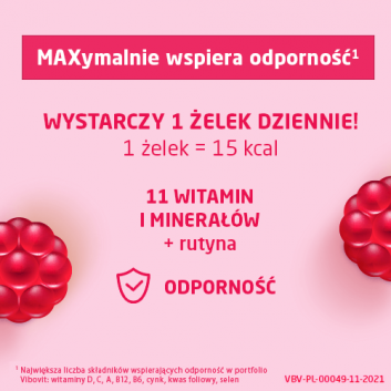Vibovit Max Odporność, żelki, smak czarnego bzu, 50 sztuk