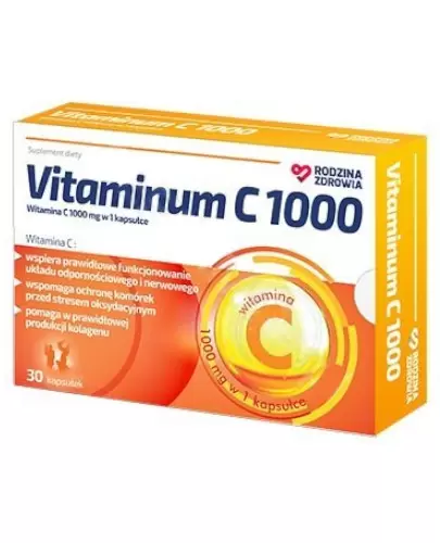 Rodzina Zdrowia Vitaminum C 1000 30 kapsułek zdjęcie