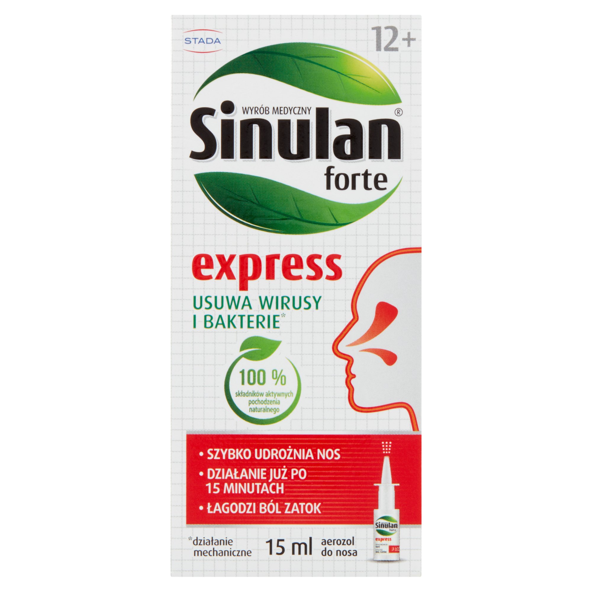 Sinulan Express Forte, aerozol do nosa, 15 ml zdjęcie