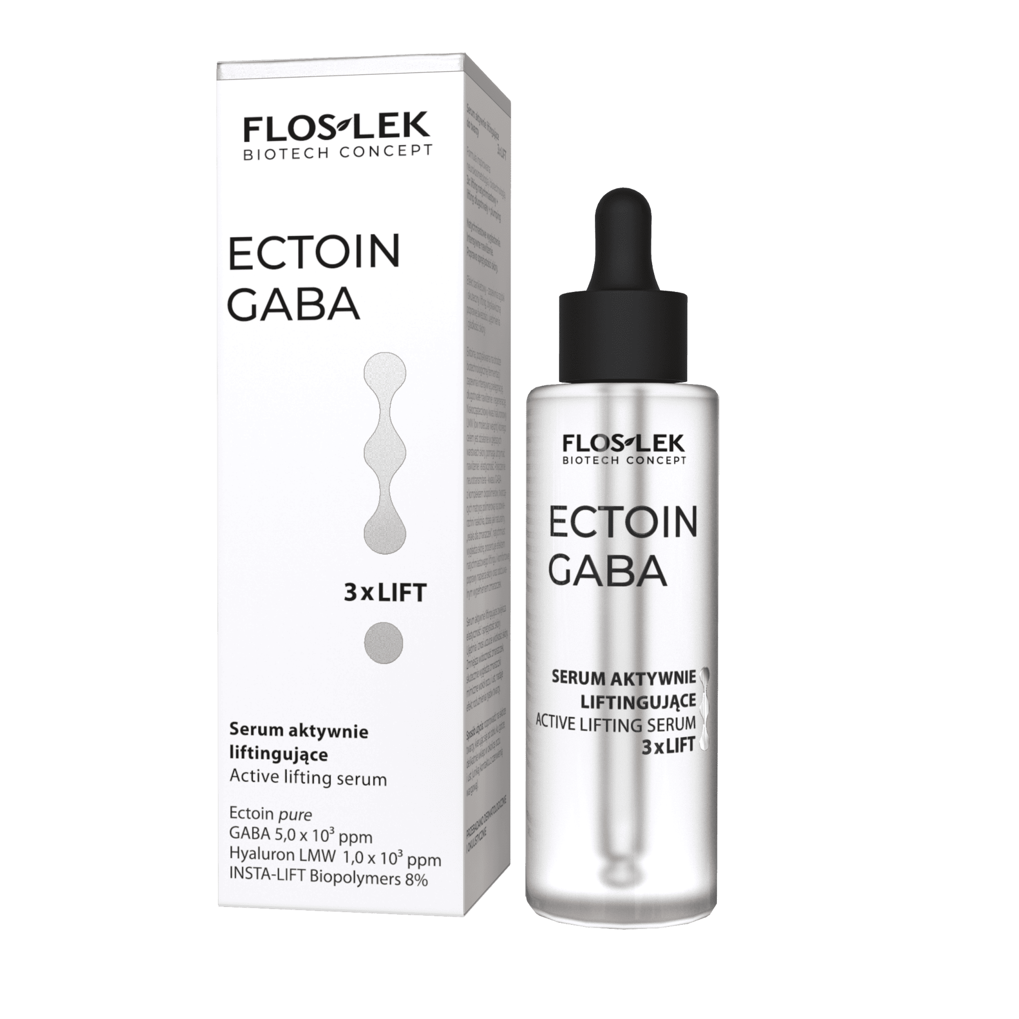 Flos-Lek Ectoin Gaba, serum aktywnie liftingujące do twarzy 3 x lift, 30 ml zdjęcie