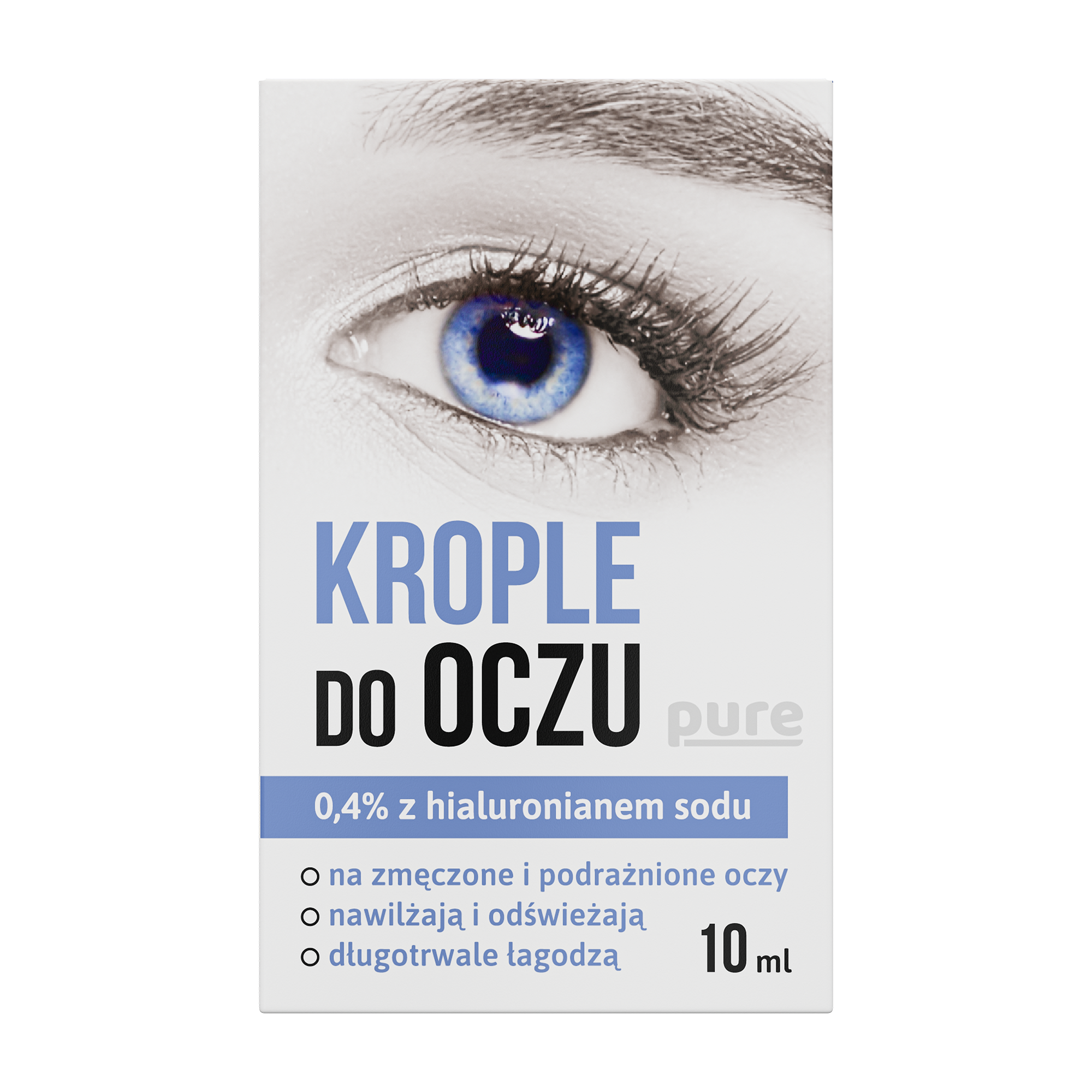 Krople do oczu pure 0,4% z hialuronianem sodu, 10 ml zdjęcie