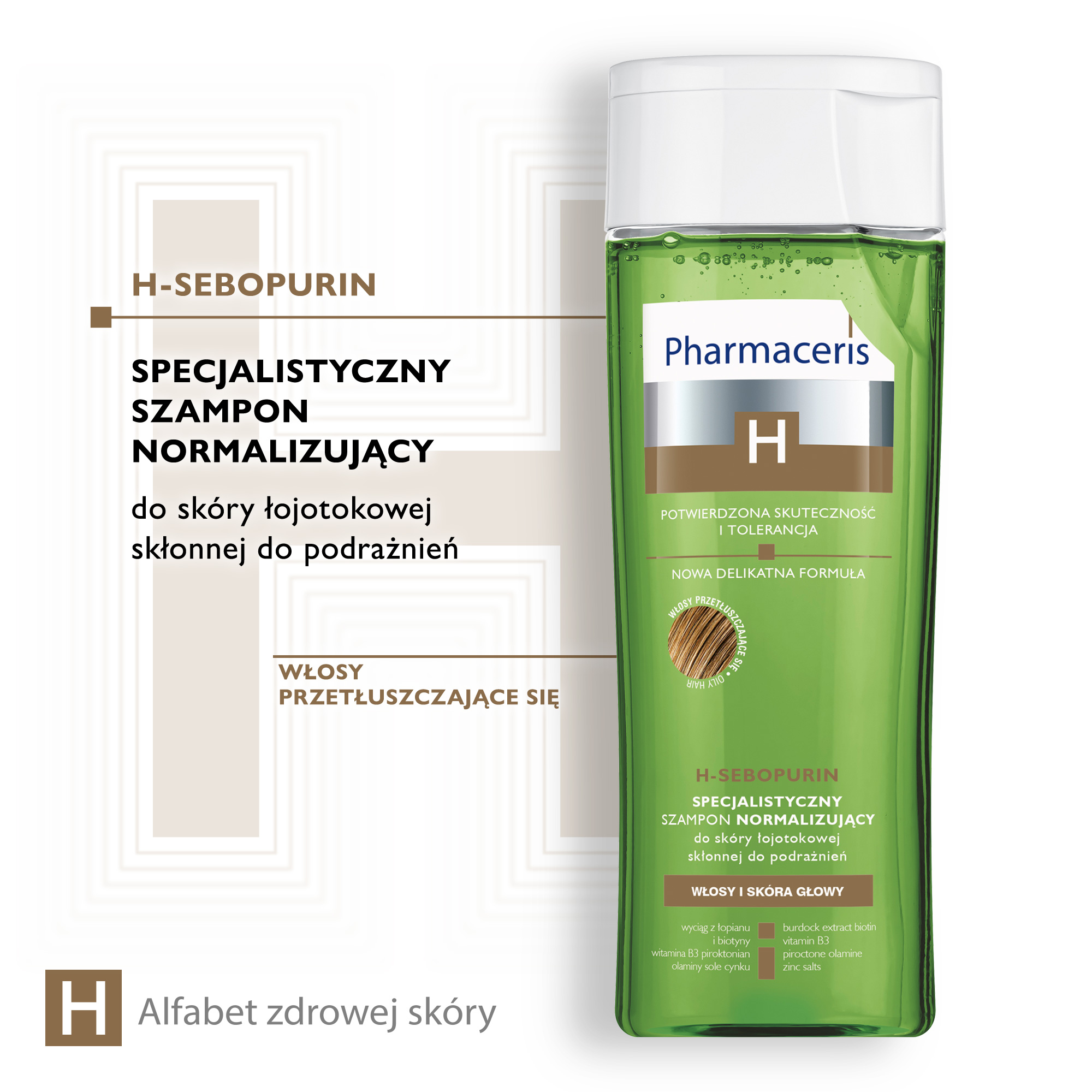 Pharmaceris H-Sebopurin, specjalistyczny szampon normalizujący do skóry łojotokowej, 250 ml zdjęcie