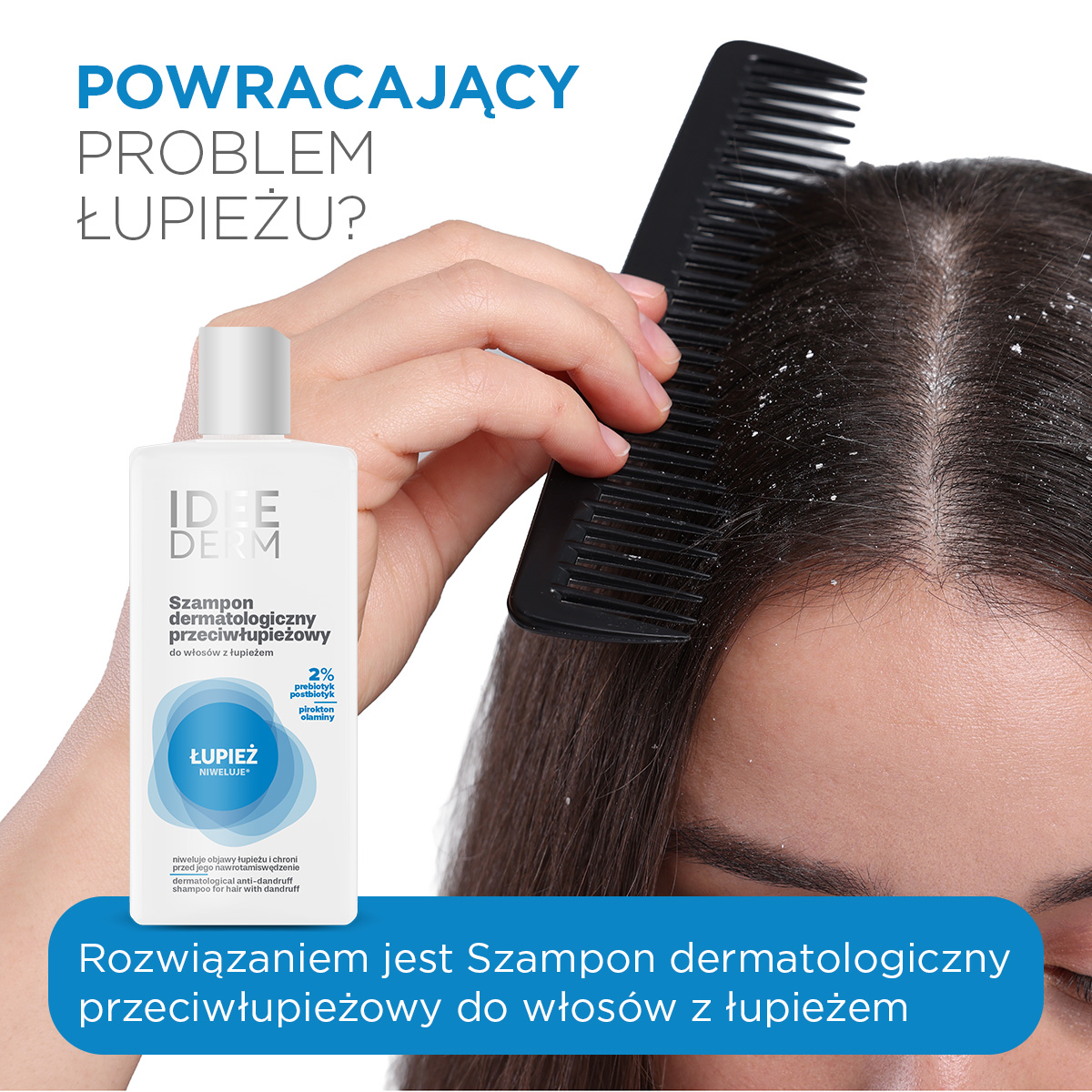 Idee Derm, dermatologiczny szampon przeciwłupieżowy, 300 ml