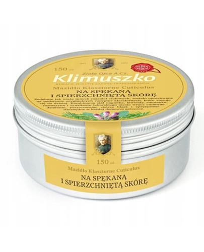 Zioła Ojca Klimuszko Mazidło Klasztorne Cuticulus na spękaną i spierzchniętą skórę, 150 ml, cena, wskazania, właściwości zdjęcie