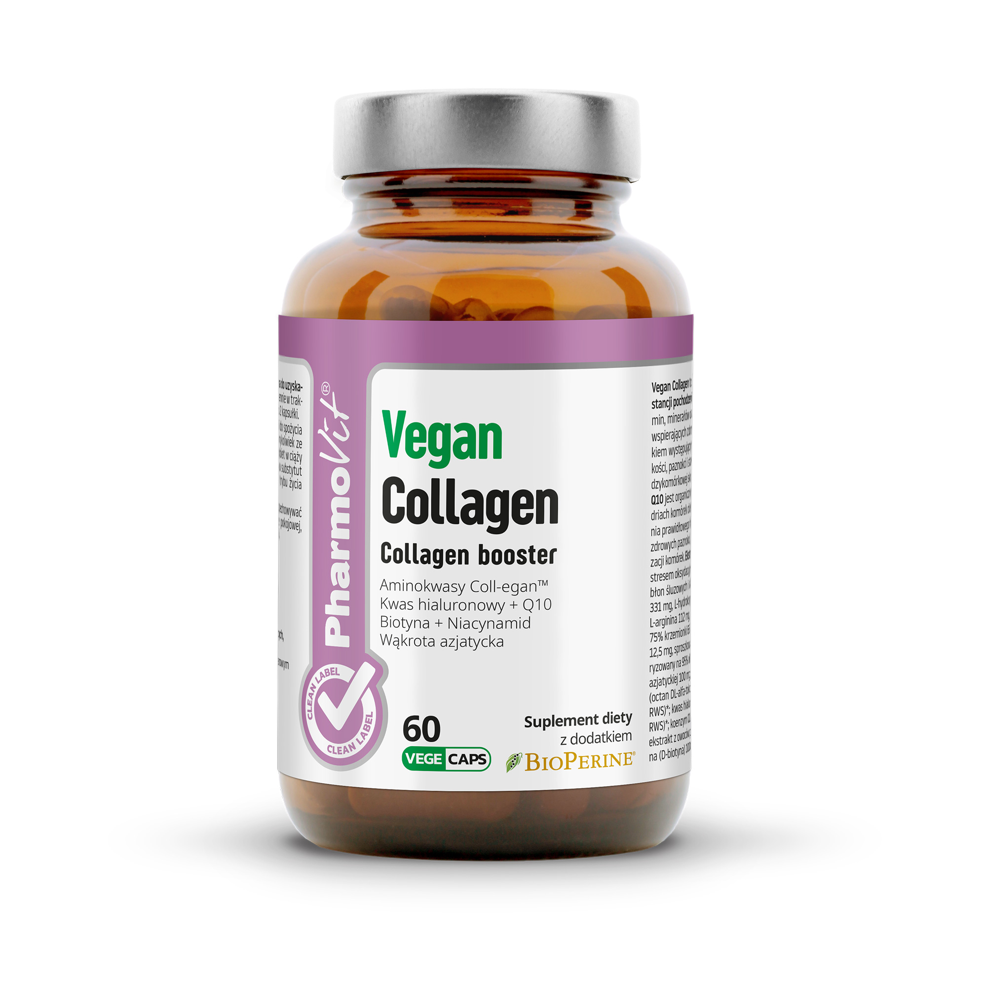Pharmovit Vegan Collagen Collagen booster, kapsułki, 60 sztuk zdjęcie