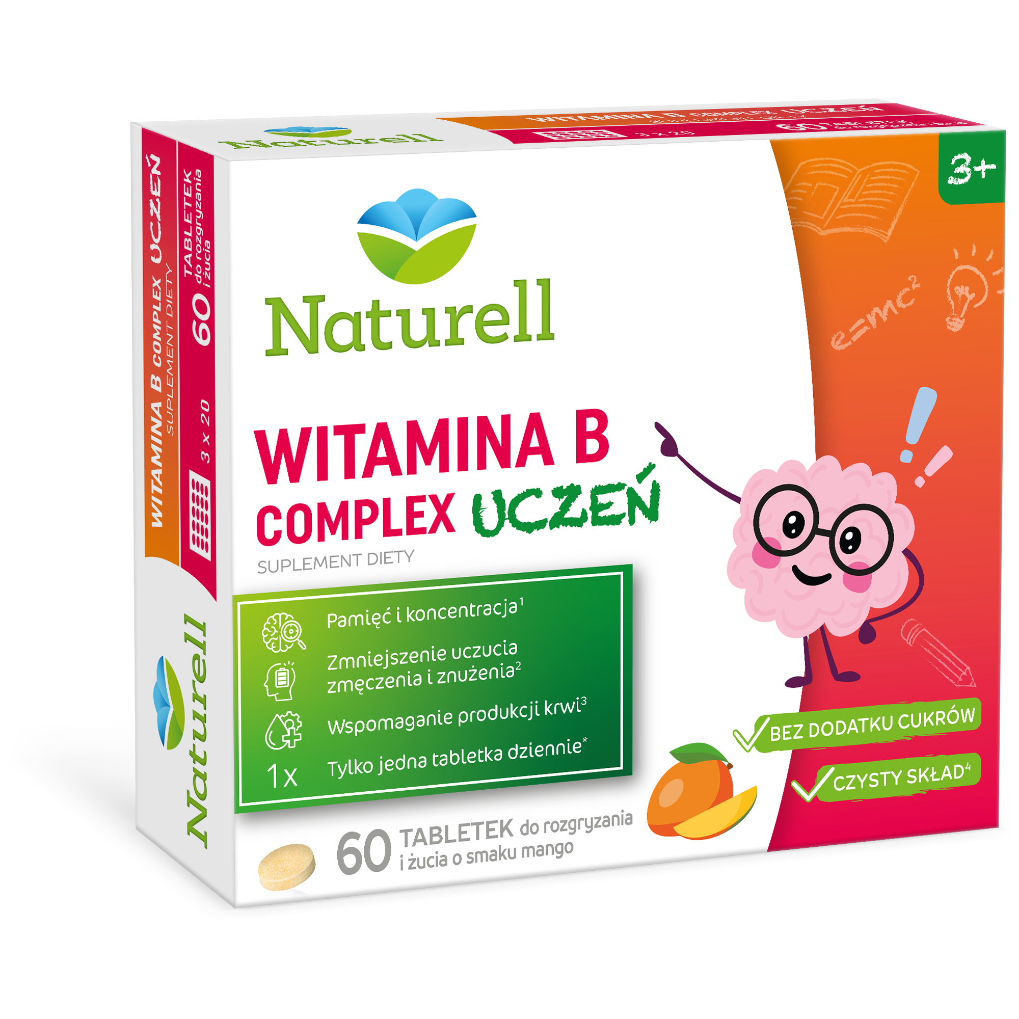 Naturell B Complex Uczeń, tabletki, 60 sztuk zdjęcie