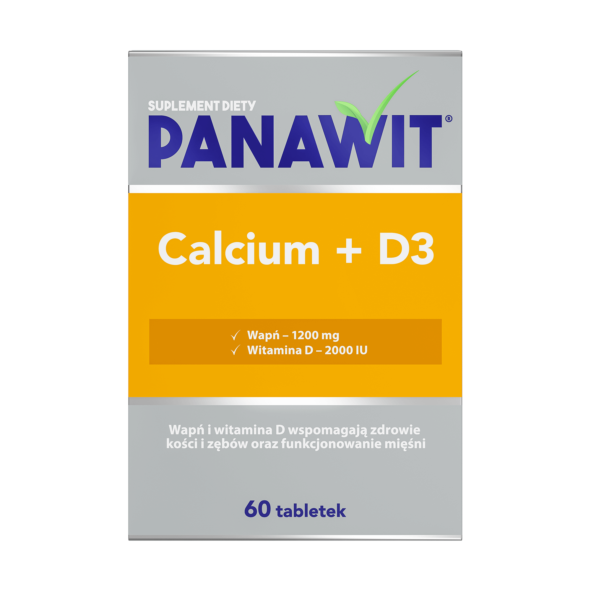 Panawit Calcium + D3, tabletki, 60 sztuk zdjęcie