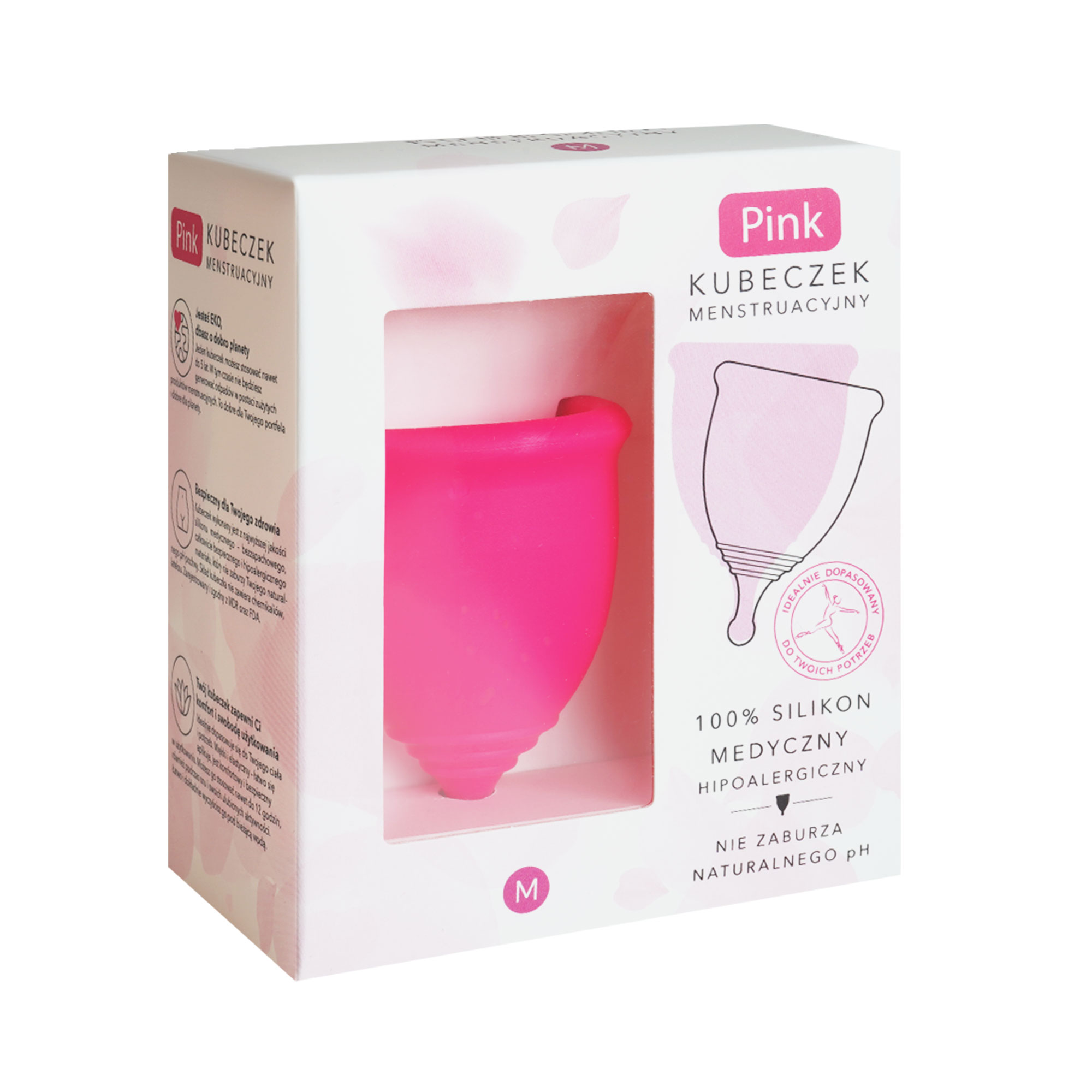 Pink kubeczek menstruacyjny M 1 sztuka zdjęcie