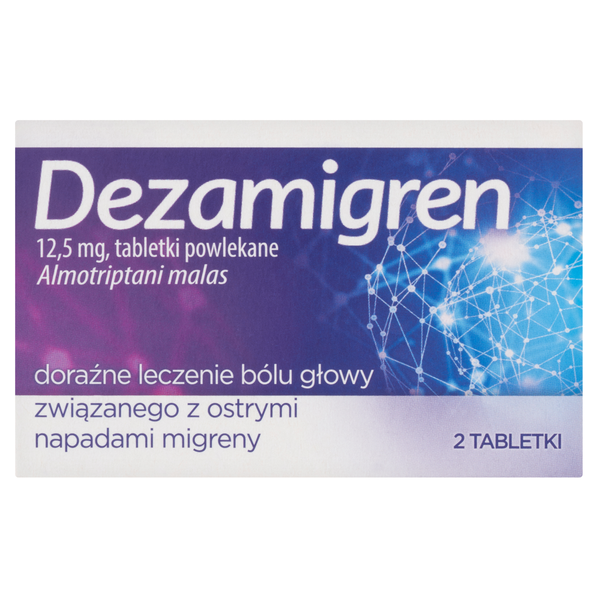 Dezamigren, 12,5 mg, tabletki powlekane, 2 sztuki