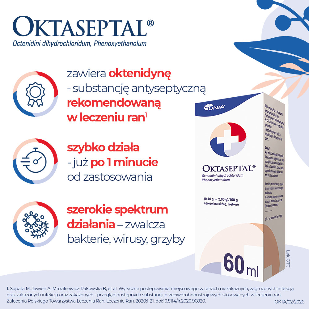 Oktaseptal aerozol na skórę roztwór, 60 ml