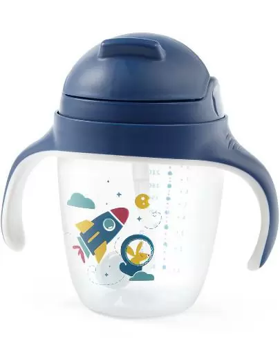 Babyono kubek niekapek z obciążoną słomką 240 ml [1464/02] zdjęcie