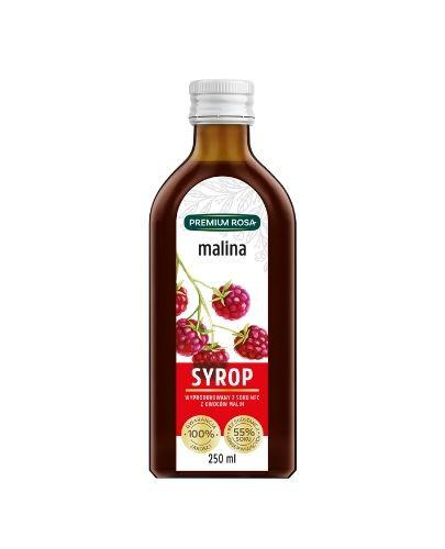 Premium Rosa Syrop z soku NFC z owoców Malin, 250 ml  zdjęcie