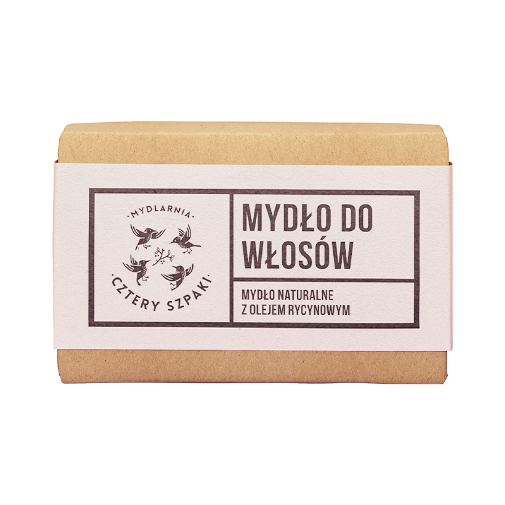 Mydlarnia Cztery Szpaki, Mydło do włosów, mydło naturalne z olejem rycynowym, 110 g  zdjęcie