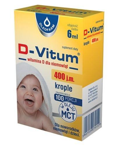 D-Vitum, 400 j.m., witamina D dla niemowląt, 6 ml (krople) zdjęcie