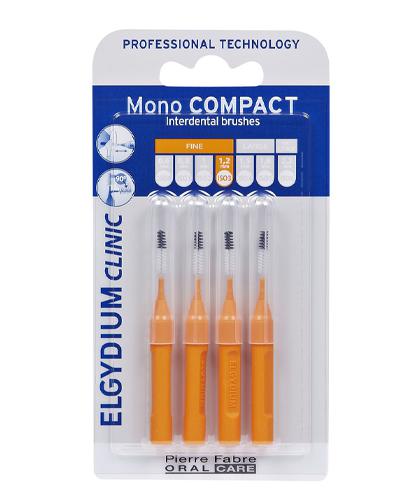 Elgydium Clinic Mono Compact Szczoteczki międzyzębowe 1,2 mm pomarańczowe, 4 szt. cena, opinie, stosowanie zdjęcie