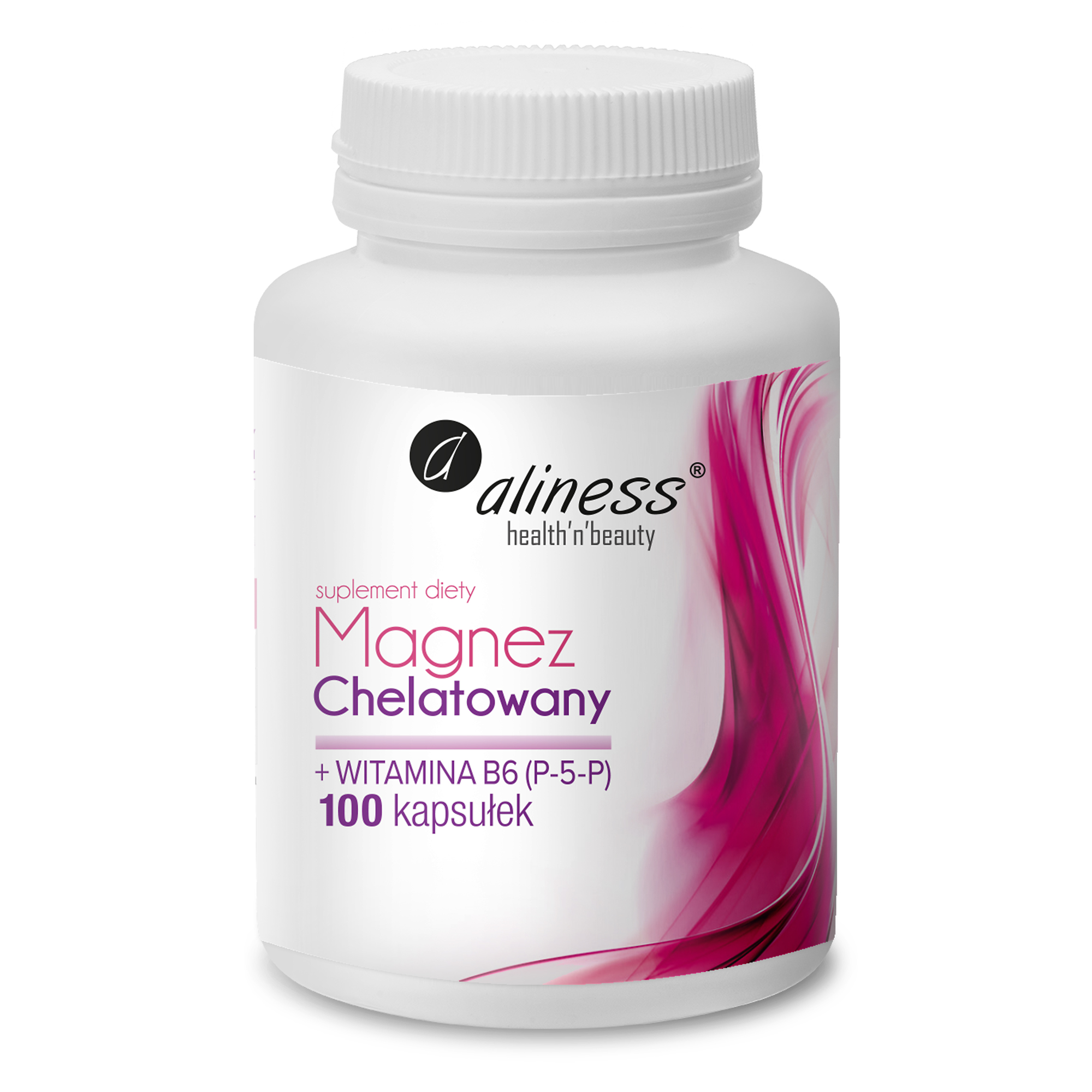 Aliness Magnez Chelatowany 650 mg + B6 (P-5-P), 100 kapsułek zdjęcie