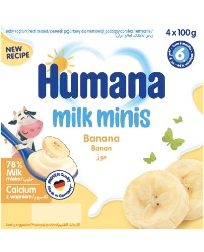 Humana Milk Minis Deserek jogurtowy dla niemowląt z przecierem bananowym 4x100g zdjęcie