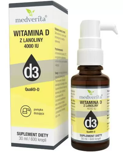 Medverita witamina D3 4000 IU z lanoliny 30 ml zdjęcie
