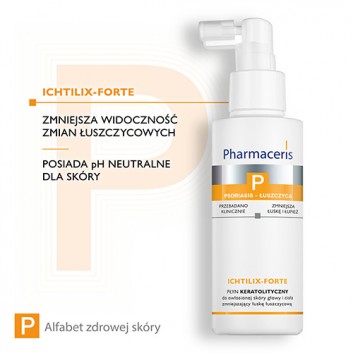 PHARMACERIS P ICHTILIX-FORTE Płyn keratolityczny do owłosionej skóry głowy i ciała - 125 ml